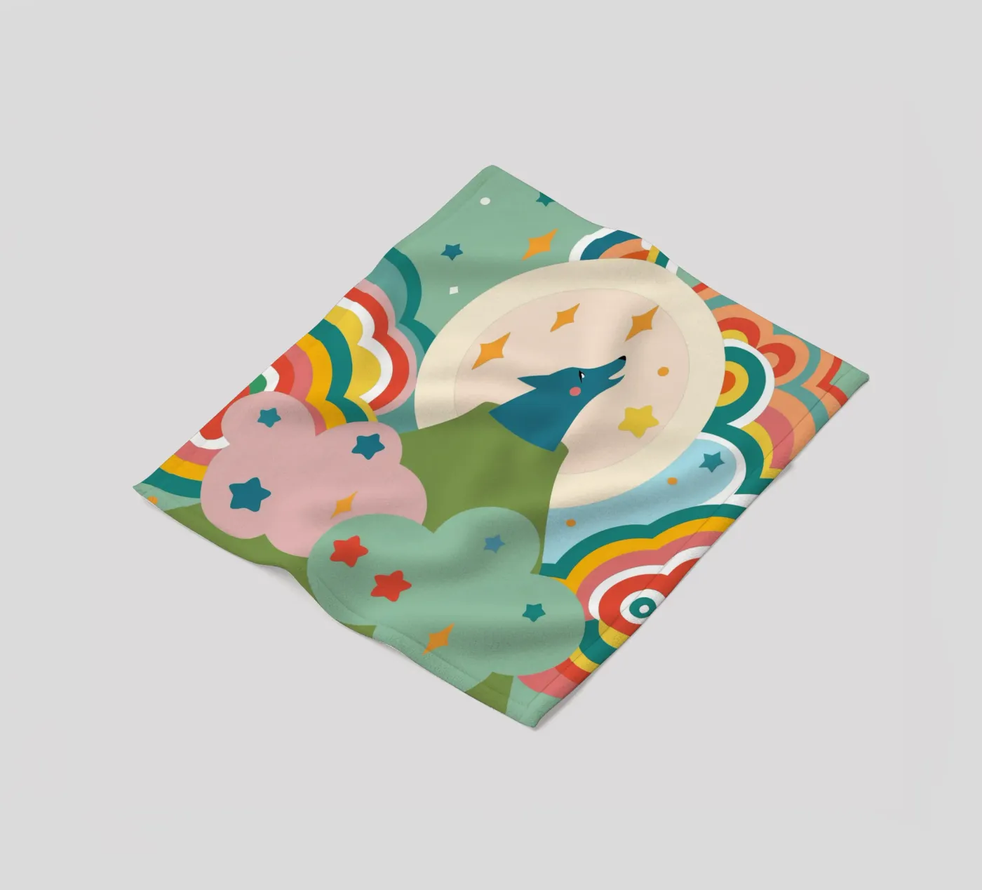 Wolf Roar Fleecedecke von CUTE ANIMALS