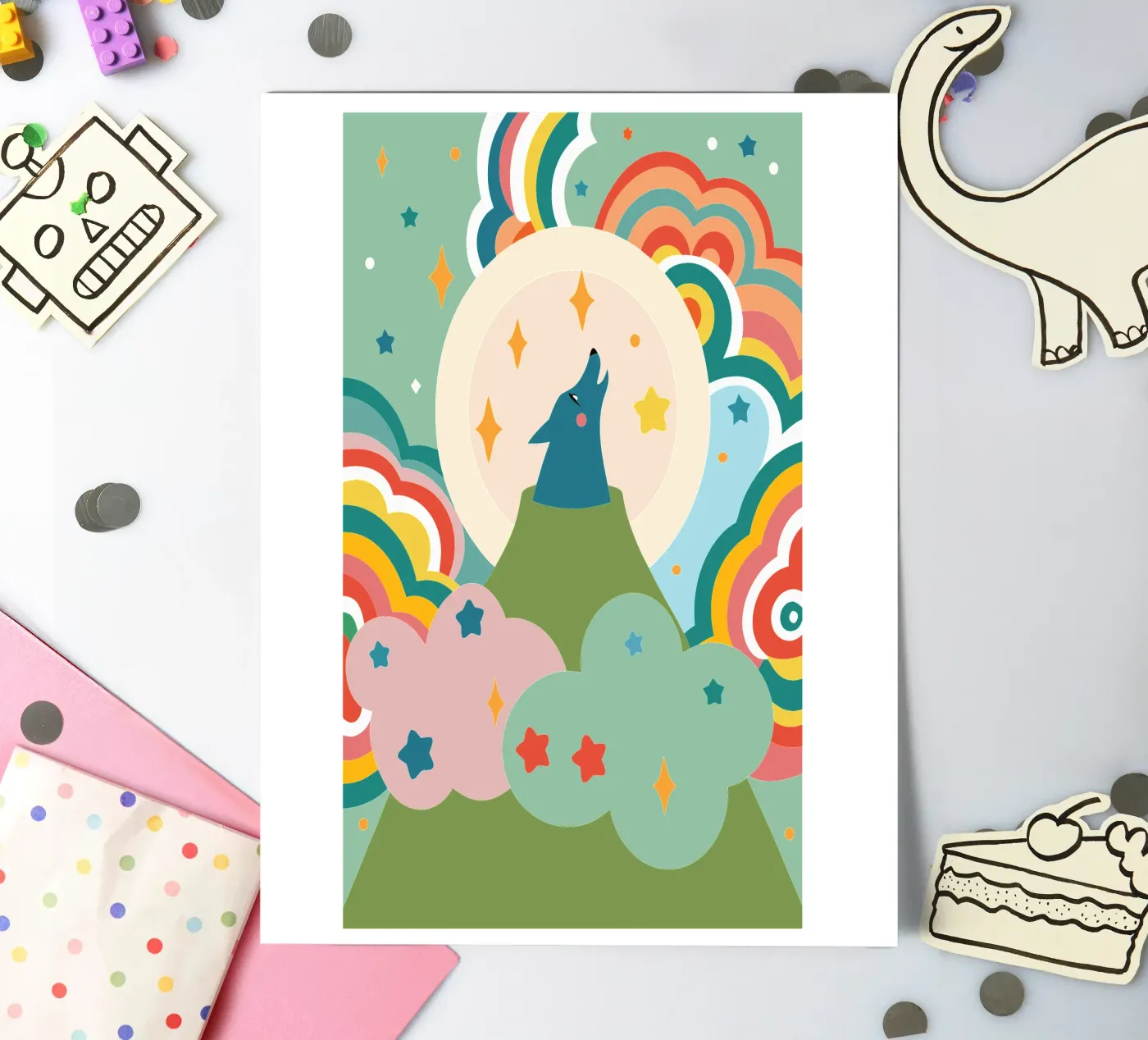 Wolf Roar sticker sheet by CUTE ANIMALS