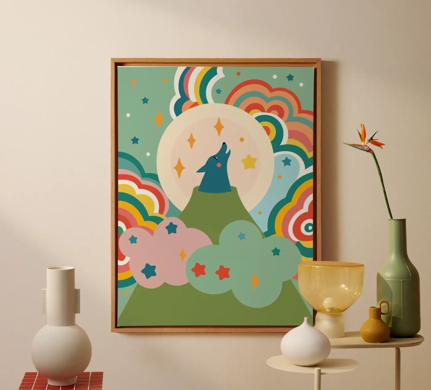Wolf Roar canvas by CUTE ANIMALS