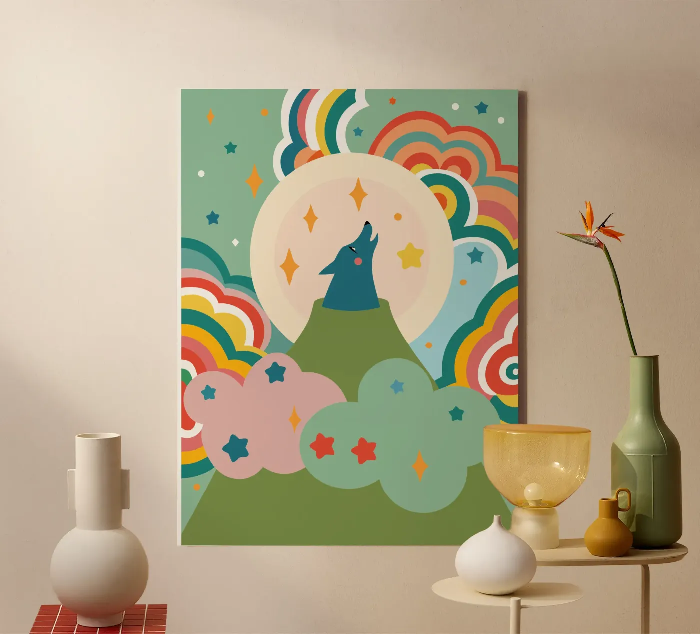 Wolf Roar canvas by CUTE ANIMALS