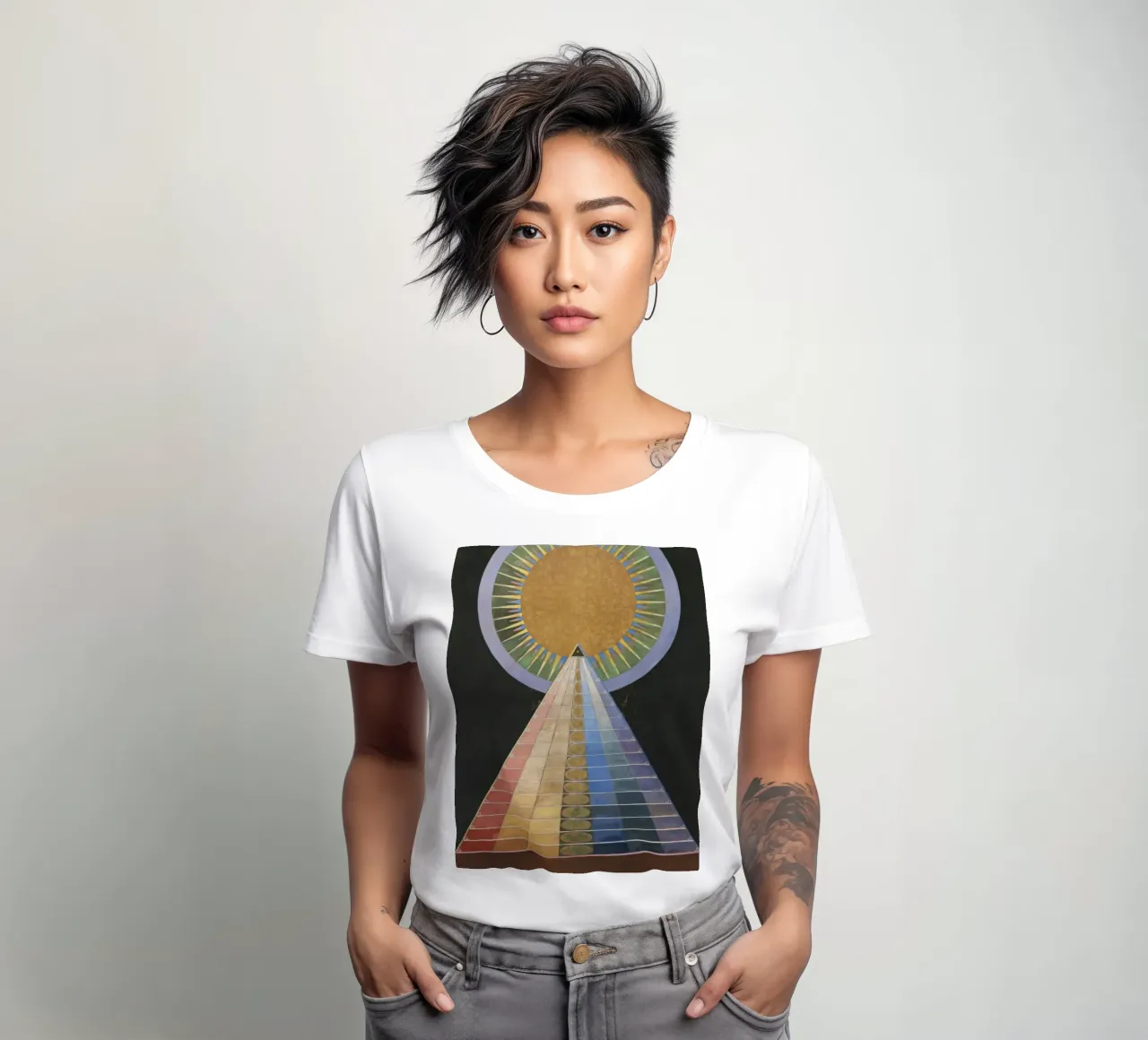 hilma af klint forma triangular camiseta de mujer de jay romero