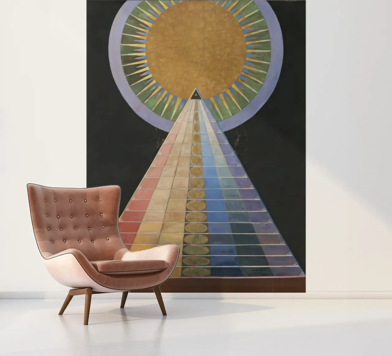 hilma af klint forma triangular papel para pared de jay romero