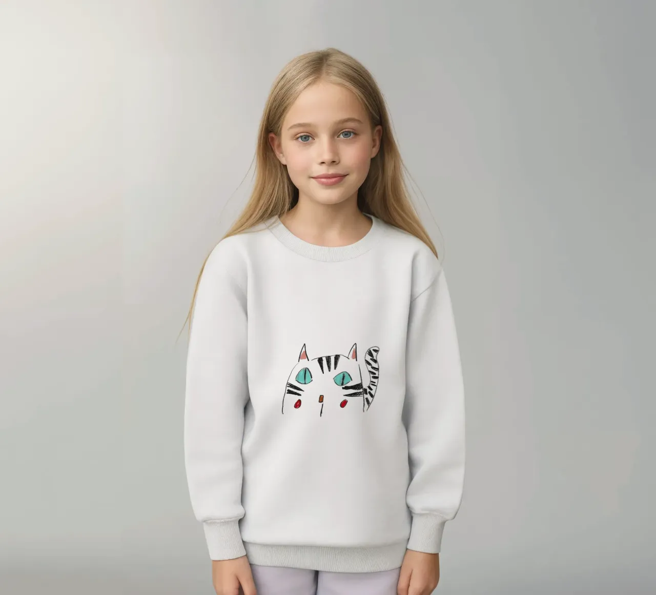 Miau Miau #2 felpa bambino da Ava Baleine