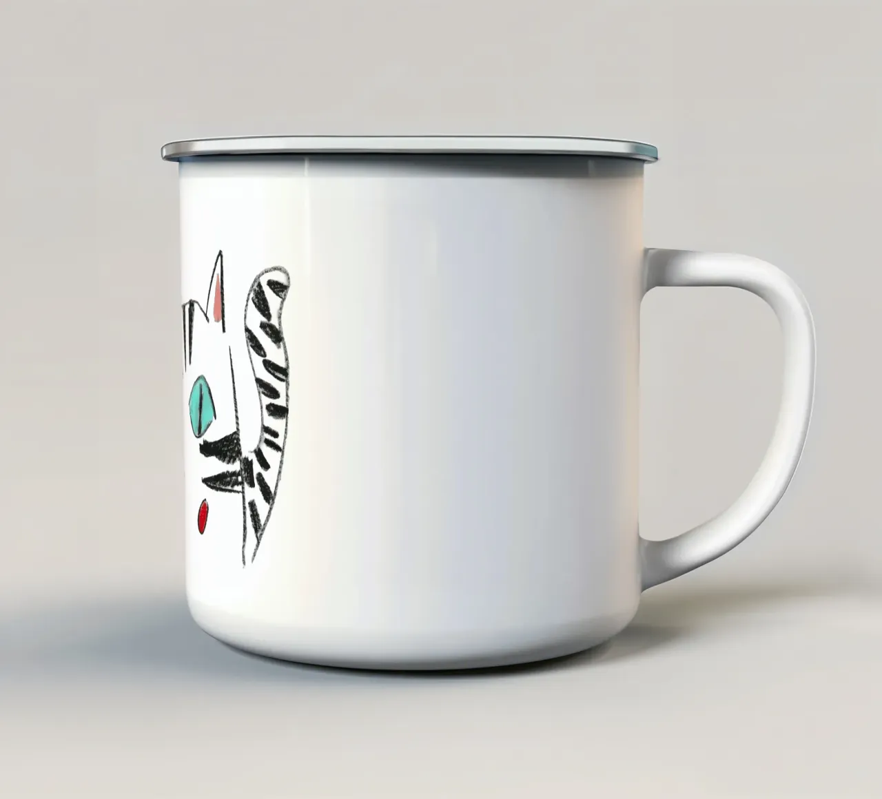 Miau Miau #2 tazza in smalto da Ava Baleine
