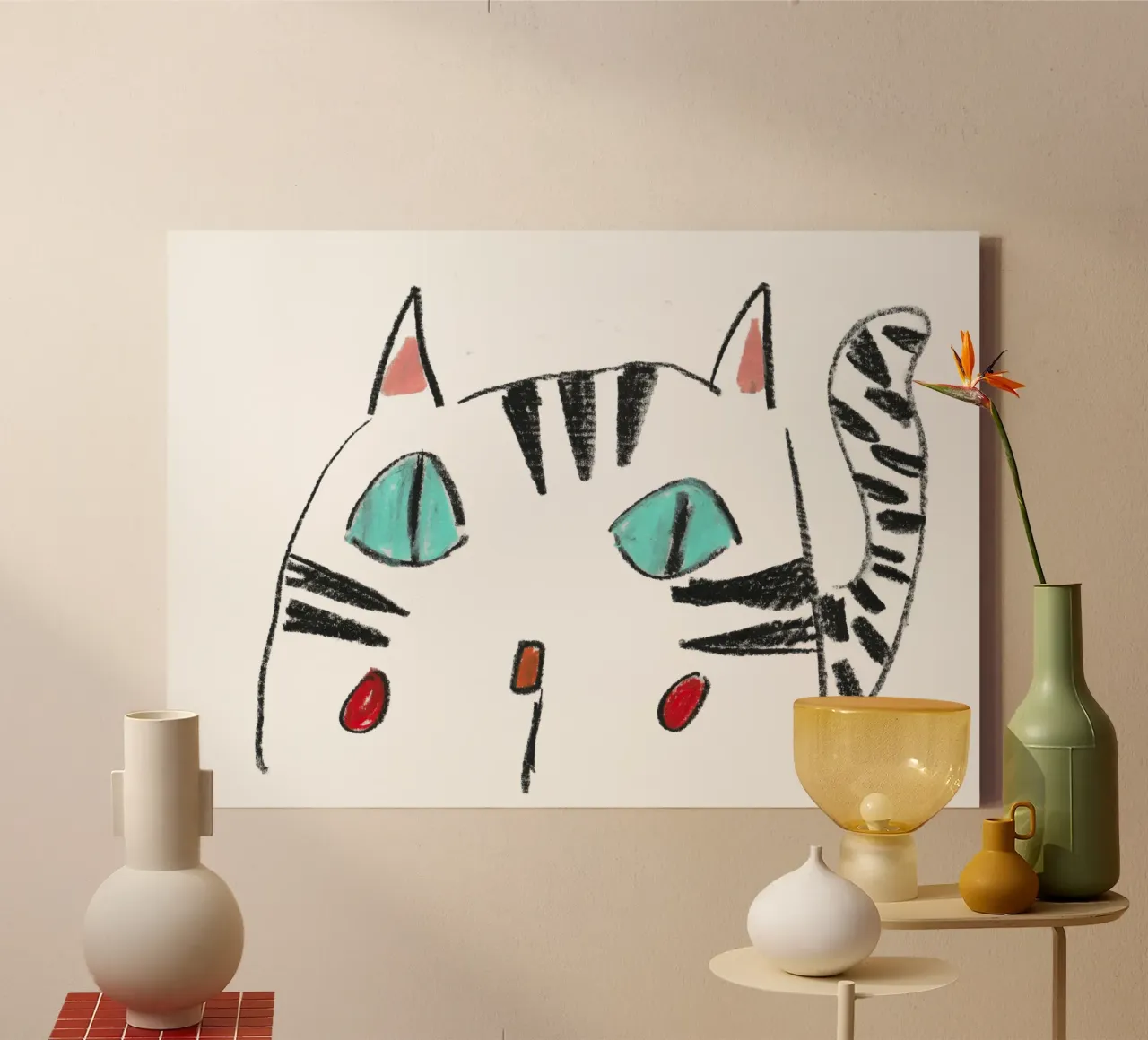 Miau Miau #2 canvas by Ava Baleine