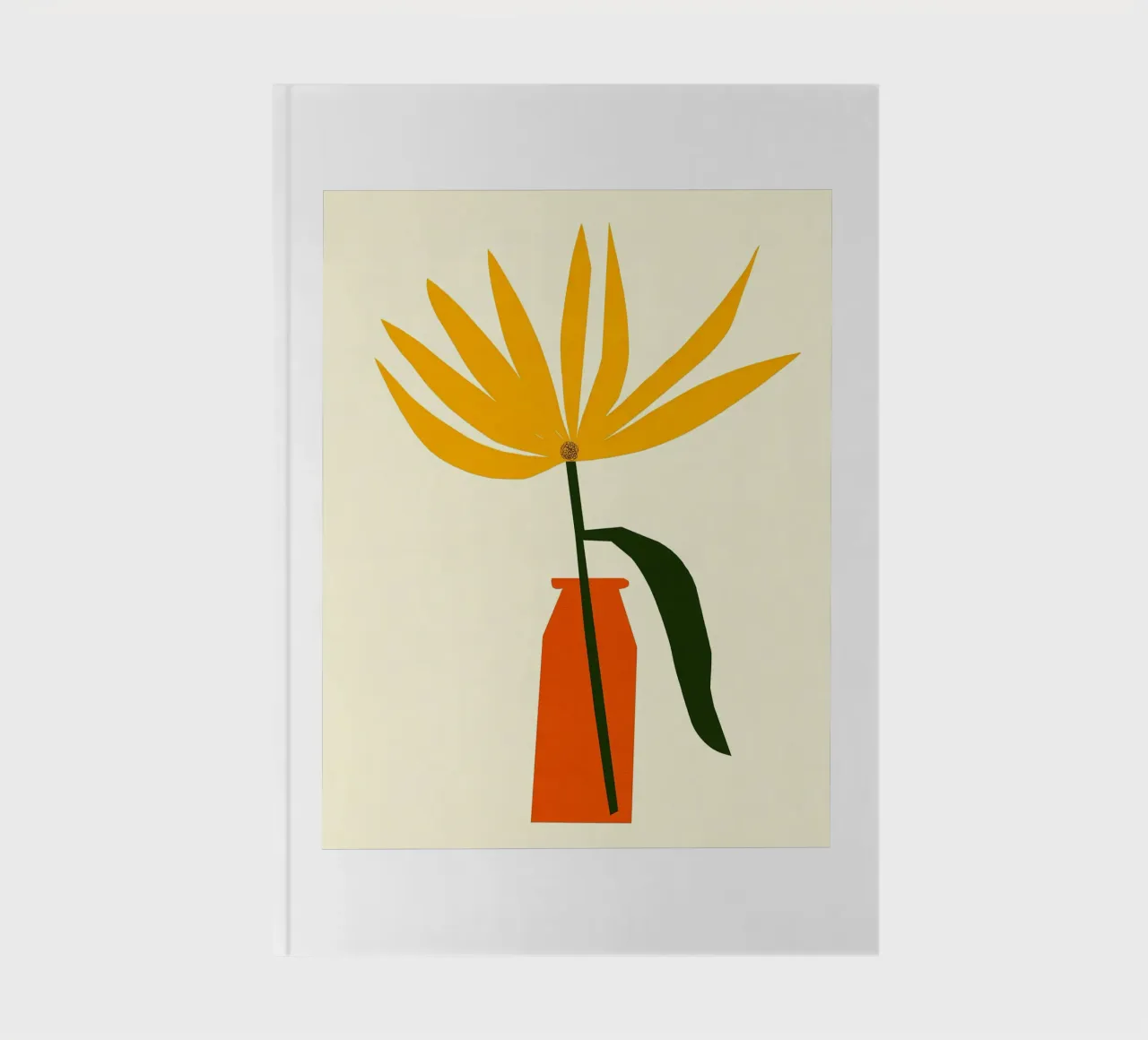 Vase et fleur jaune carnet de notes de Haleigh