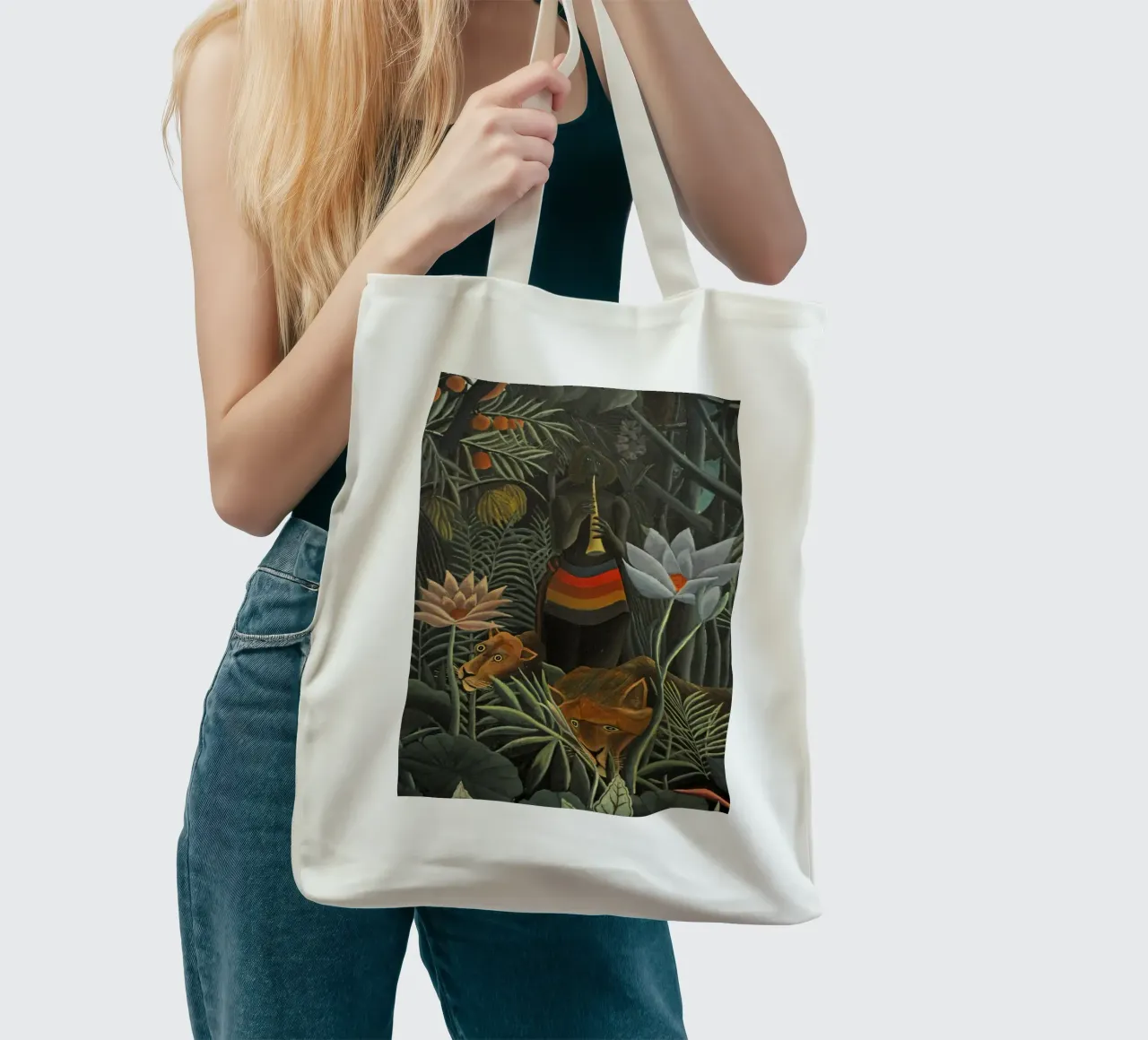 jet black figure tote bag by taylor shop