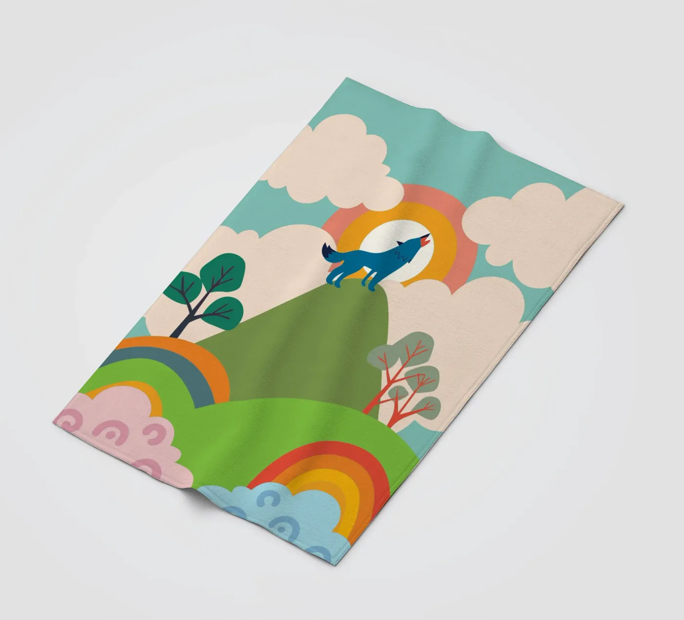 Wolf Roar Fleecedecke von CUTE ANIMALS