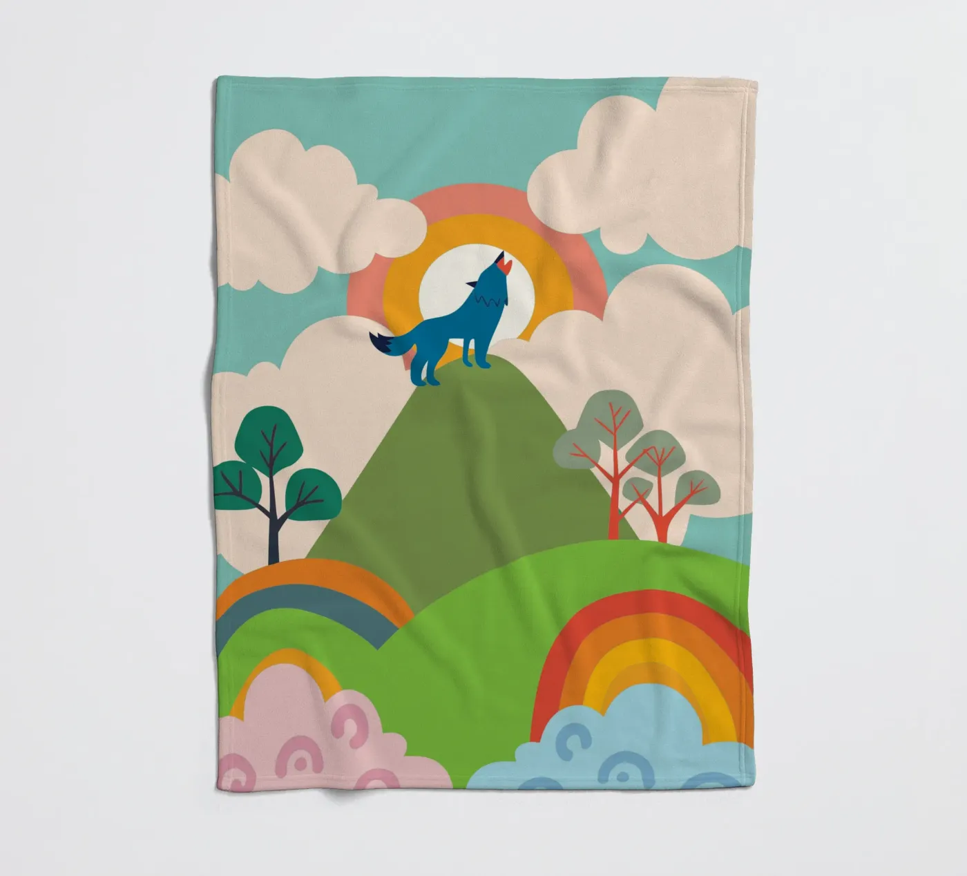 Wolf Roar Fleecedecke von CUTE ANIMALS