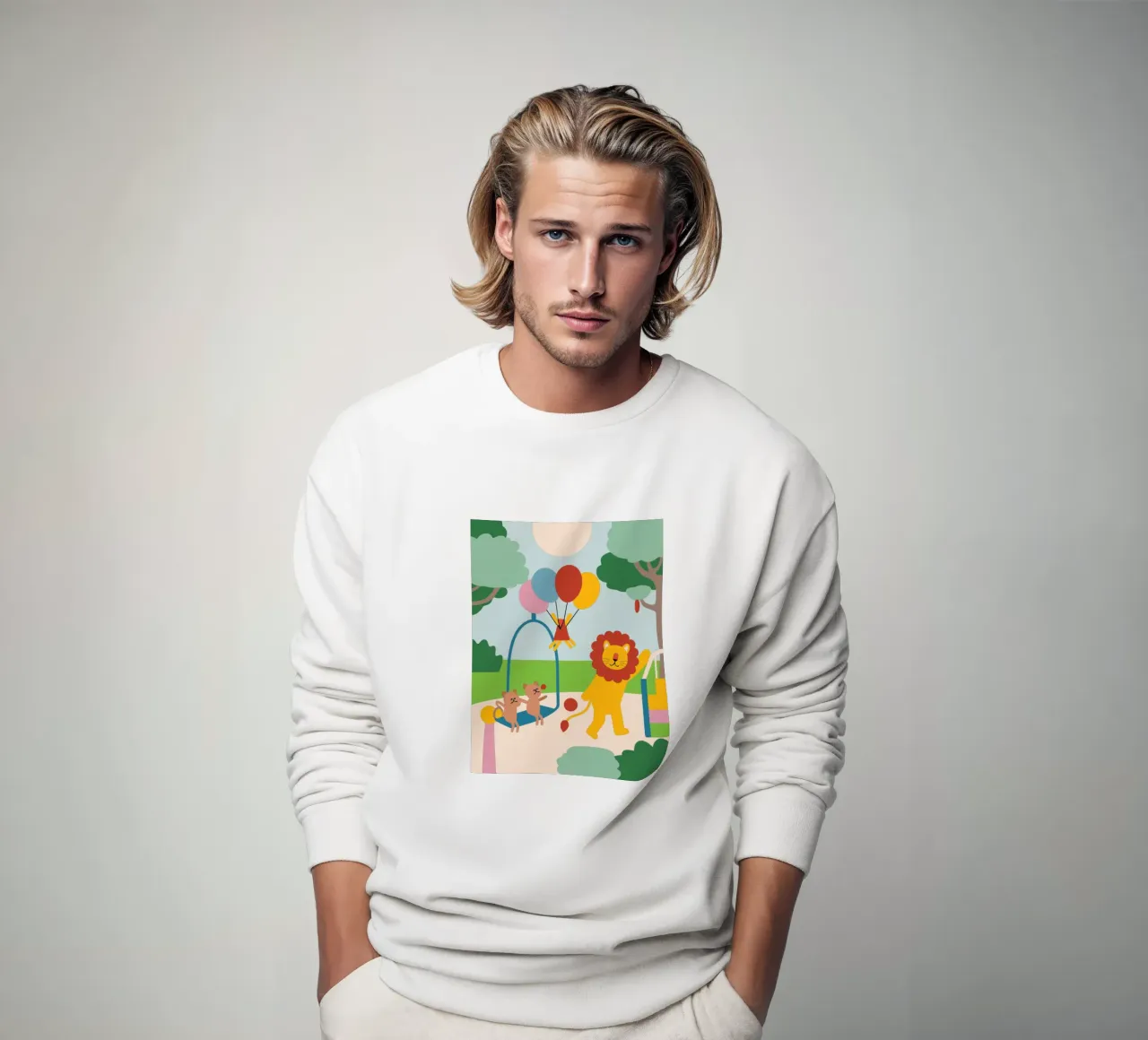 Leeuwen en katten sweatshirt van CUTE ANIMALS