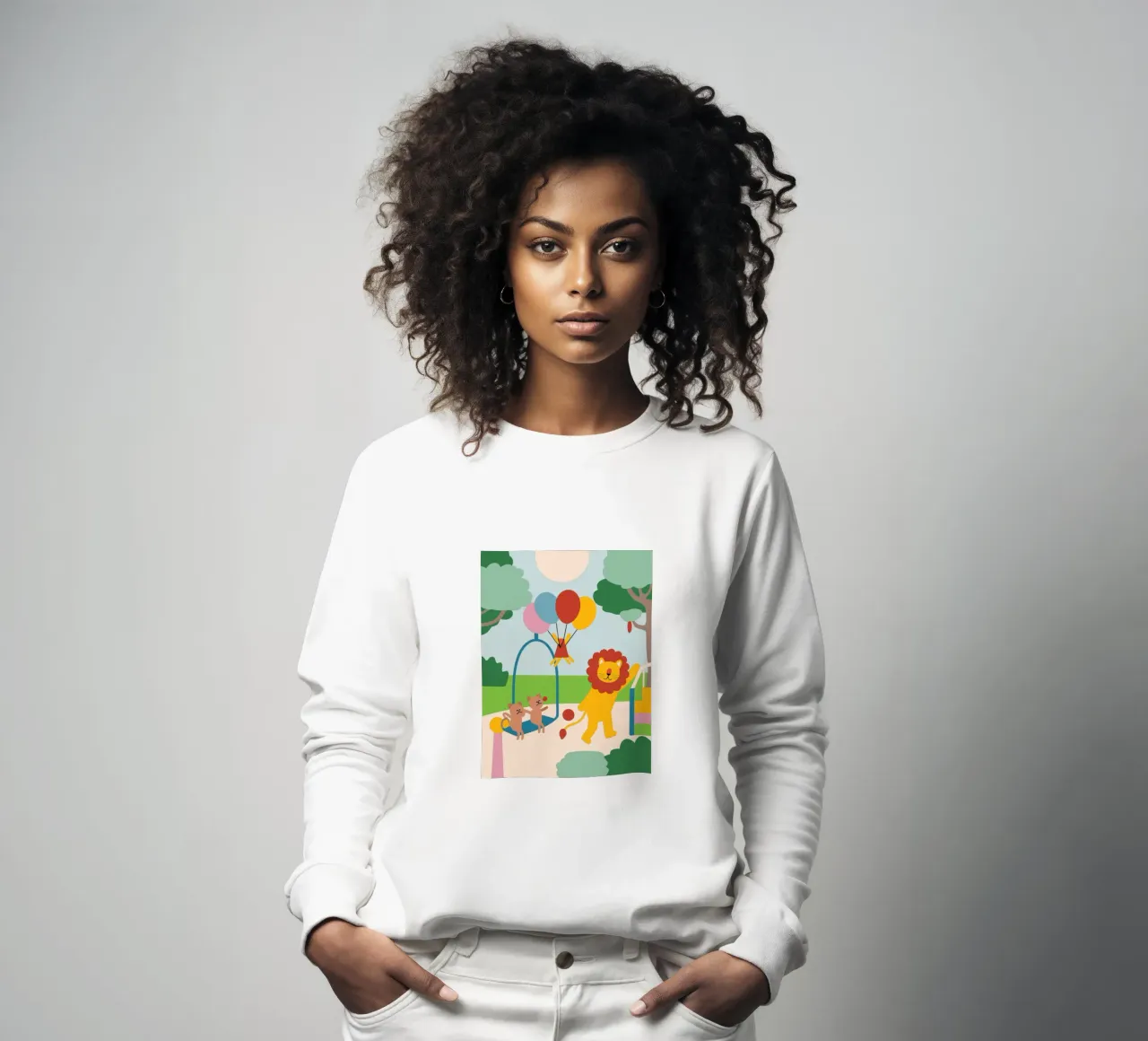 Leeuwen en katten sweatshirt van CUTE ANIMALS