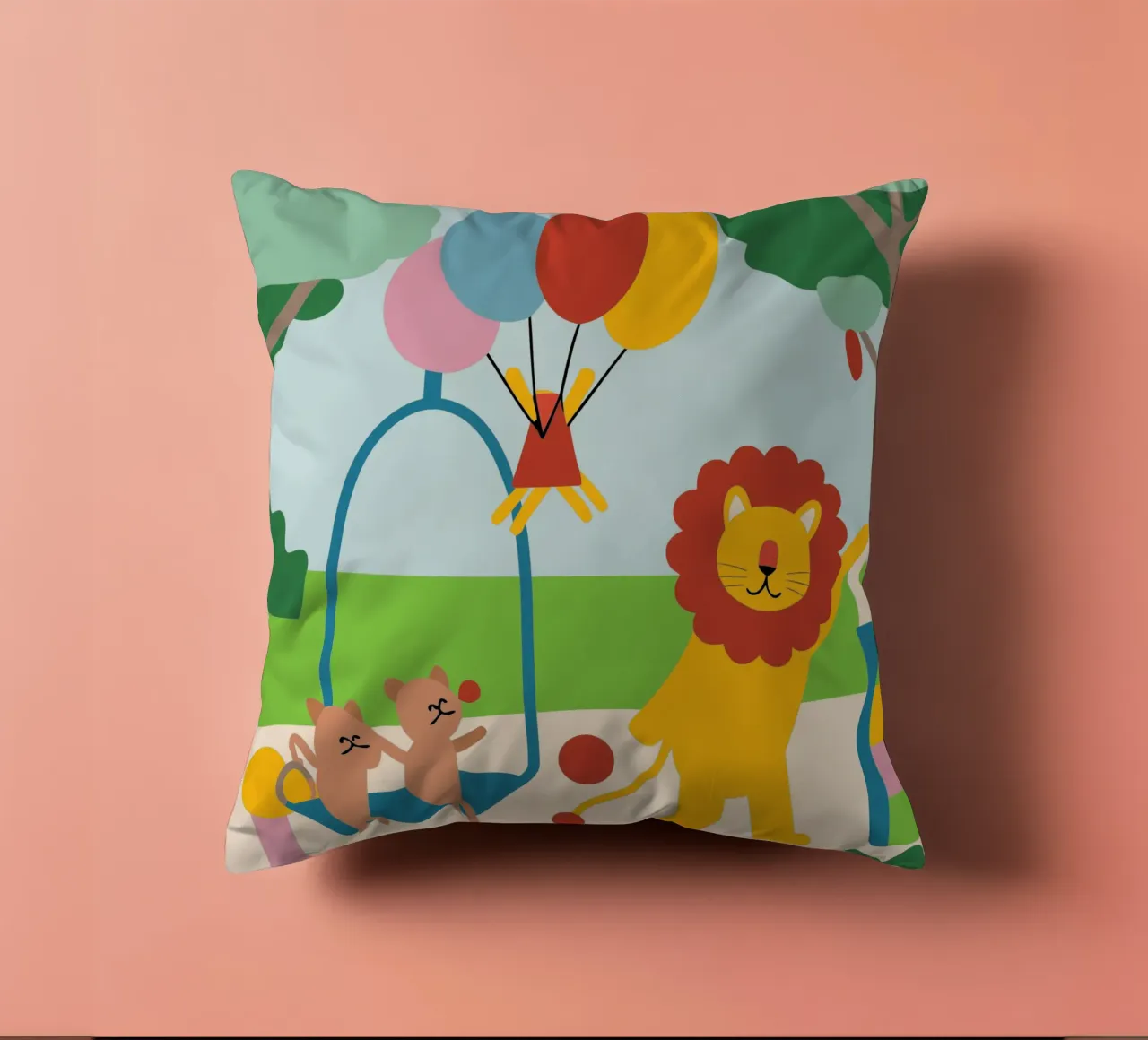 Leeuwen en katten kussen van CUTE ANIMALS