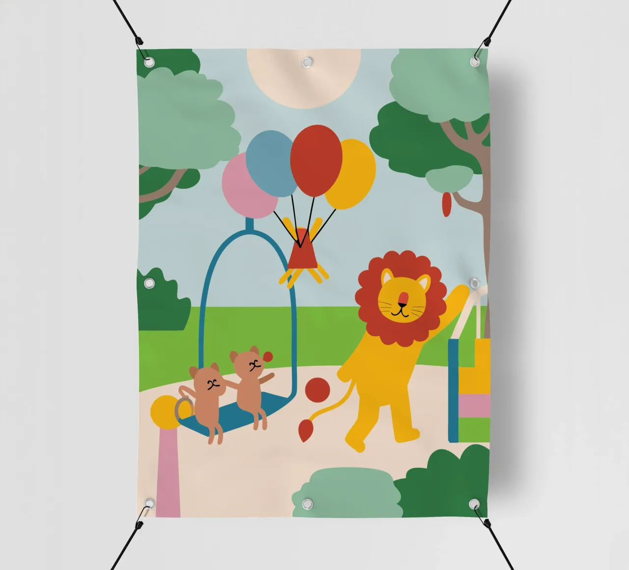 Leoni e gatti telo in pvc da CUTE ANIMALS