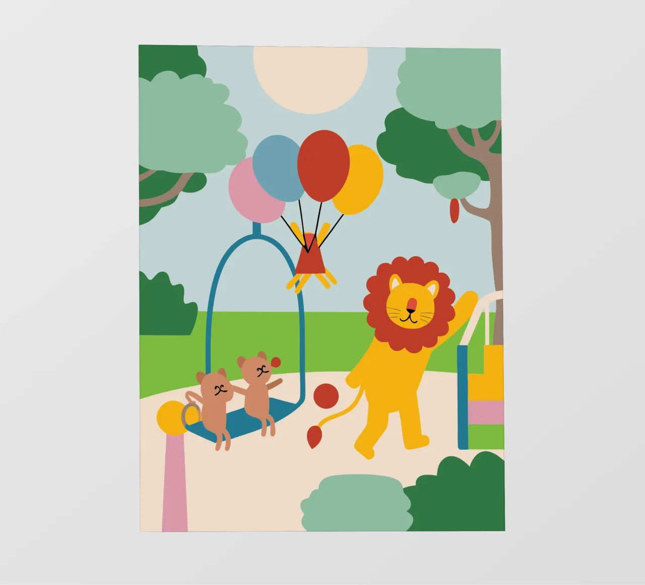 Leoni e gatti telo in pvc da CUTE ANIMALS