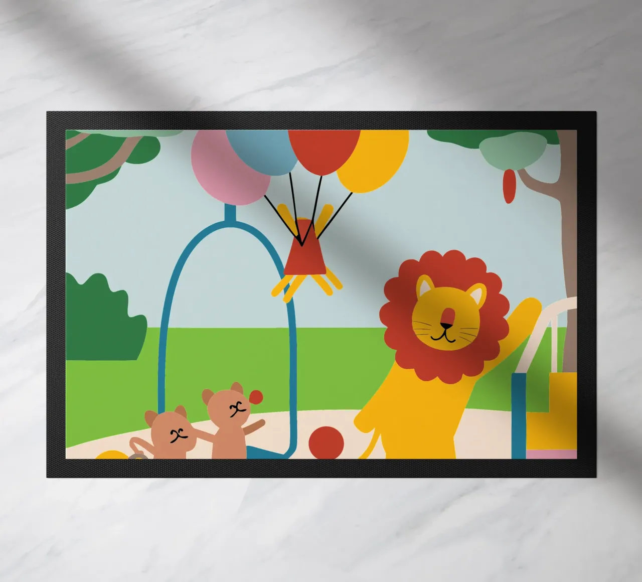 Leeuwen en katten deurmat van CUTE ANIMALS