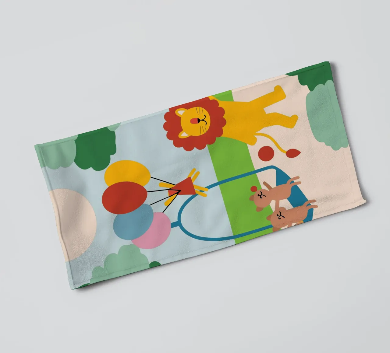 Leeuwen en katten badhanddoek van CUTE ANIMALS