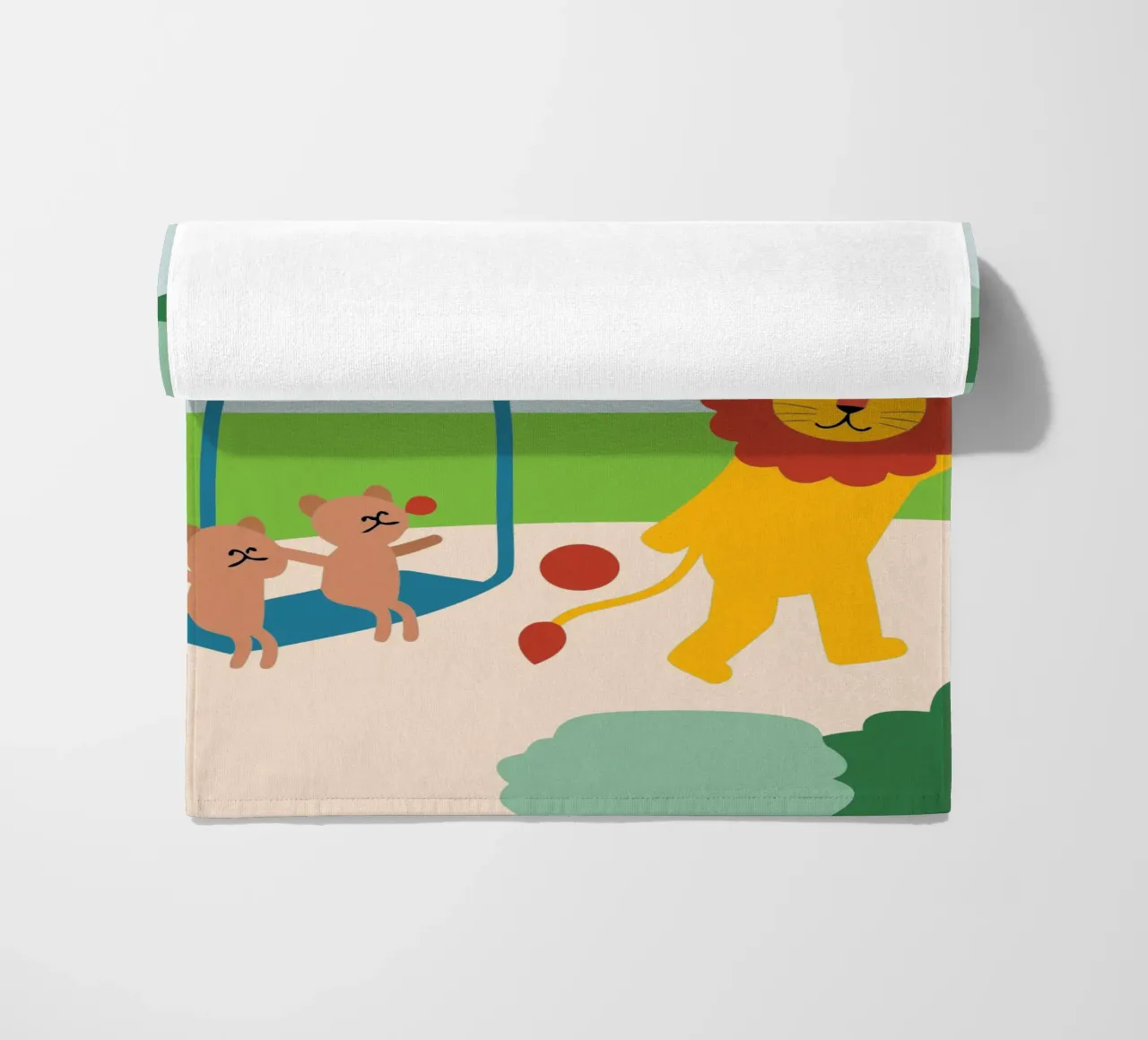 Leeuwen en katten strandhanddoek van CUTE ANIMALS