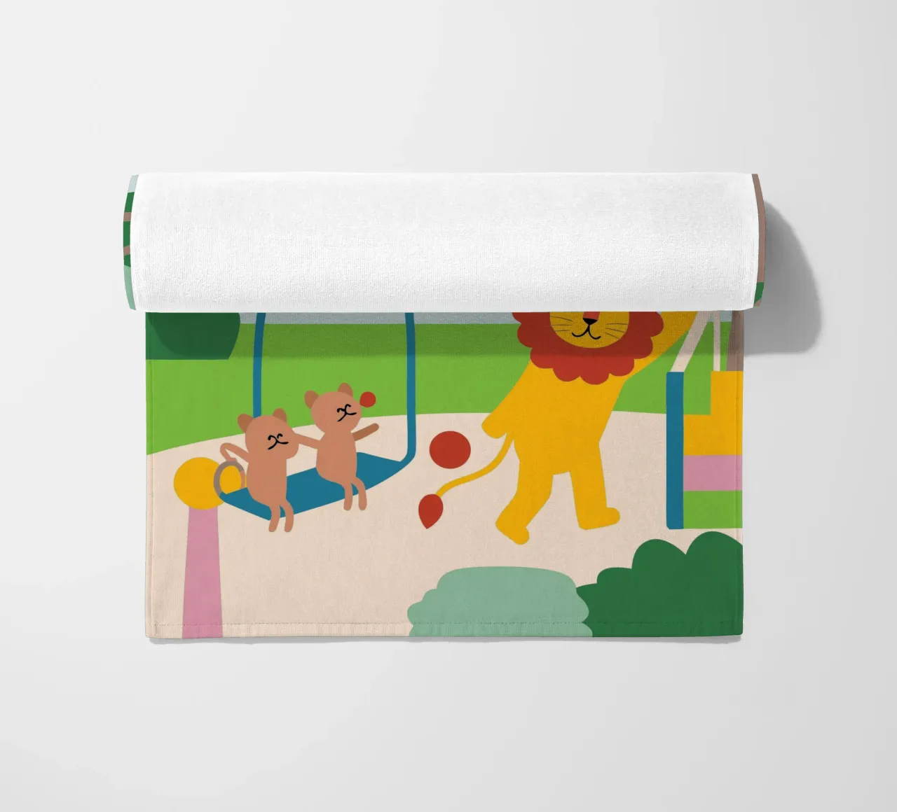 Leeuwen en katten strandhanddoek van CUTE ANIMALS