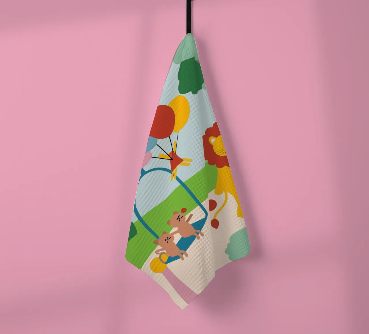 Leeuwen en katten theedoek van CUTE ANIMALS