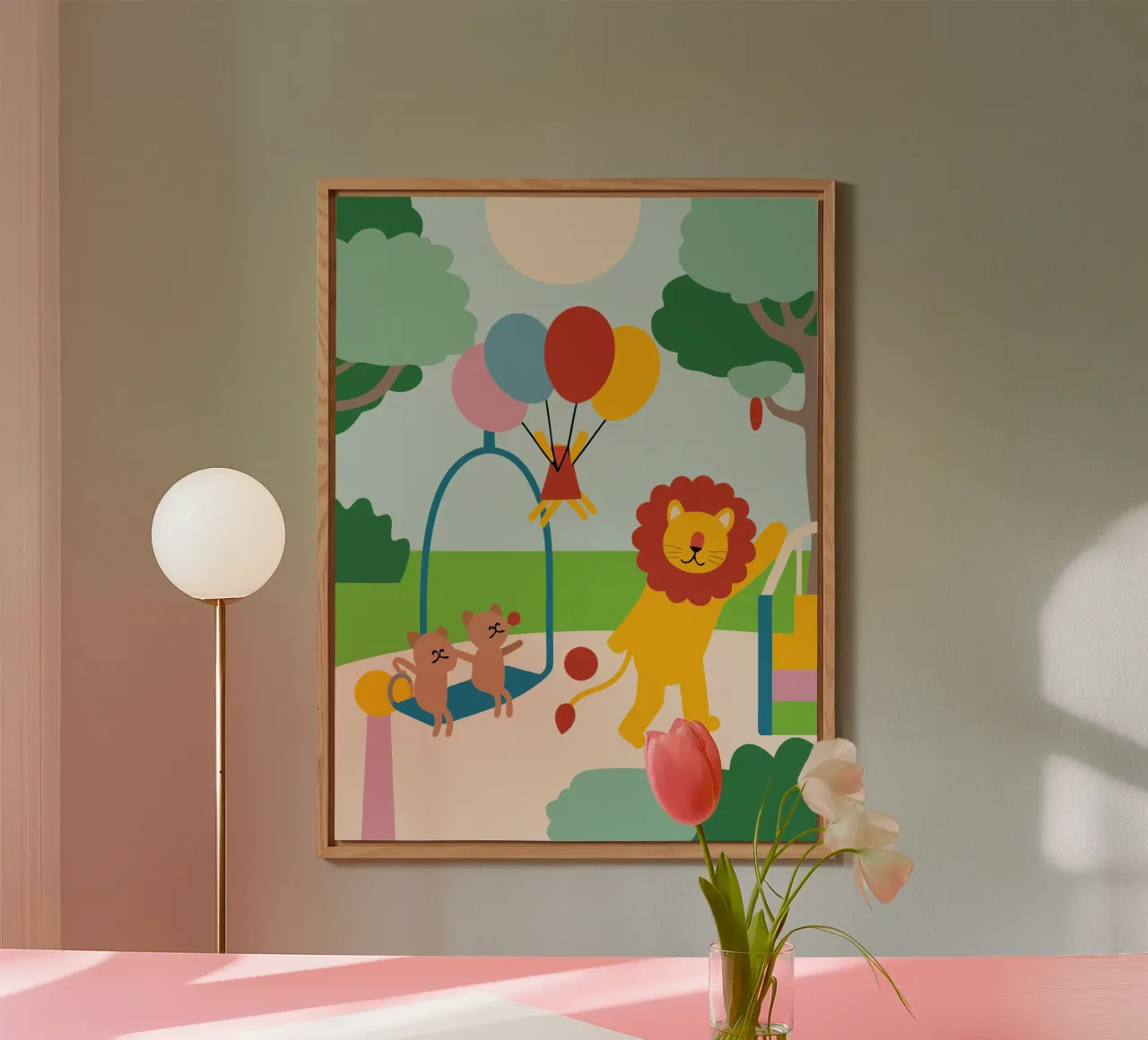 Leeuwen en katten aluminium-dibond van CUTE ANIMALS