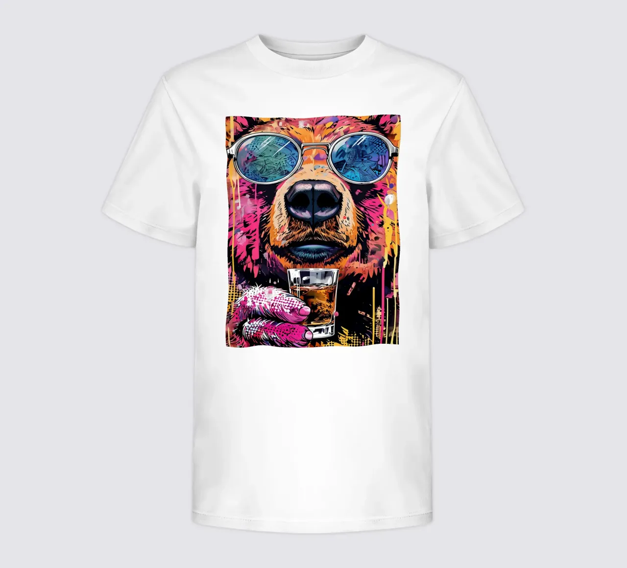 Cool Bear with Beer Pop Art kids t-shirt by 🥝 KIWI STORE