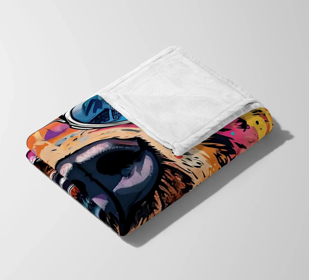 Orso cool con birra Pop Art coperta in pile da 🥝 KIWI STORE
