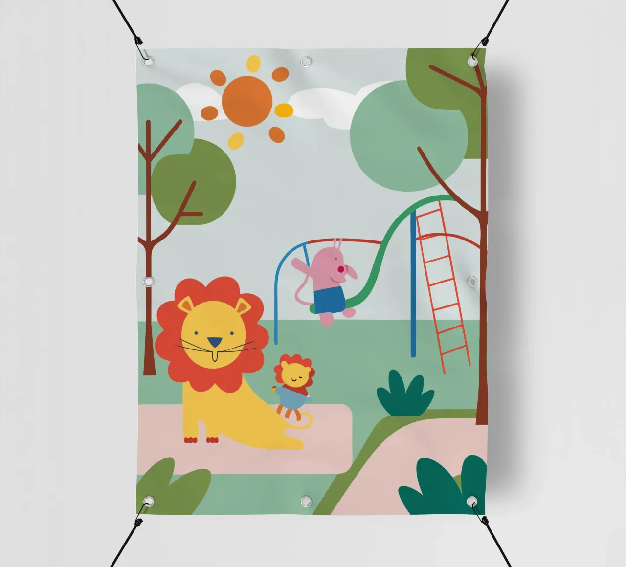 Parco giochi del Leone telo in pvc da CUTE ANIMALS