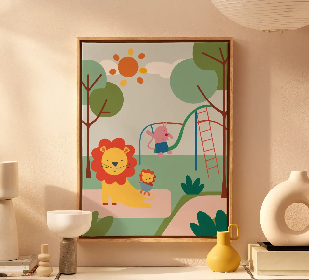 Lion Playground canvas by CUTE ANIMALS