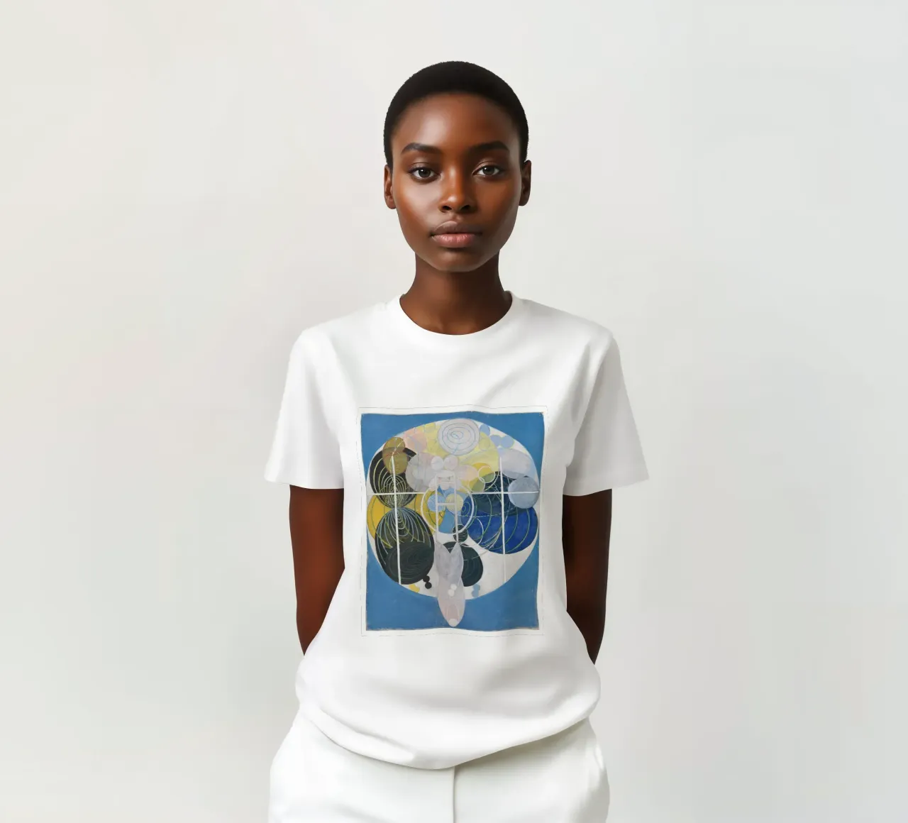 Hilma af Klint sfondo blu t-shirt da jay romero
