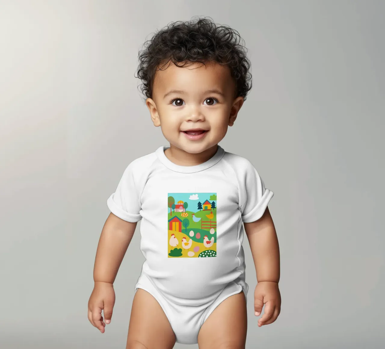 Allevare polli body neonato maniche corte da CUTE ANIMALS