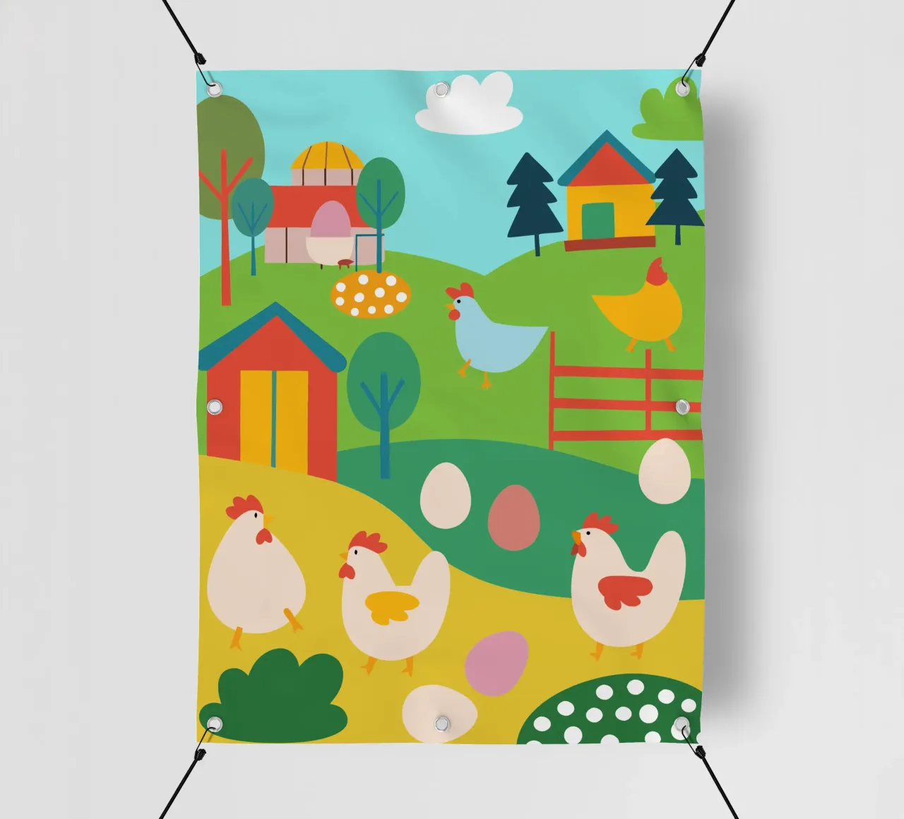 Allevare polli telo in pvc da CUTE ANIMALS