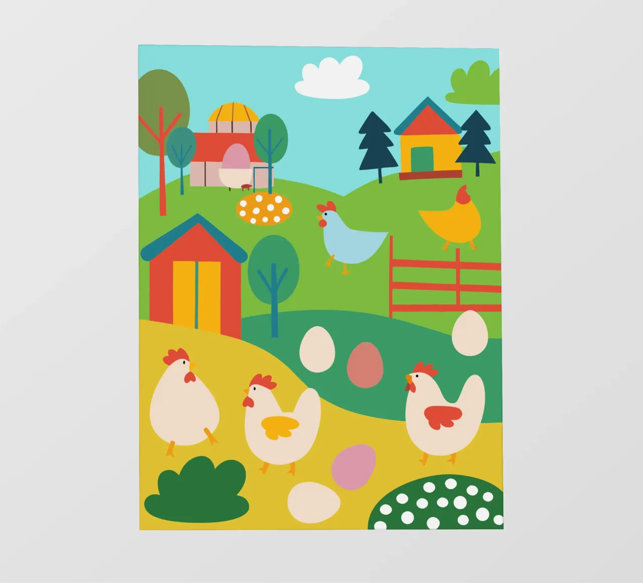 Allevare polli telo in pvc da CUTE ANIMALS