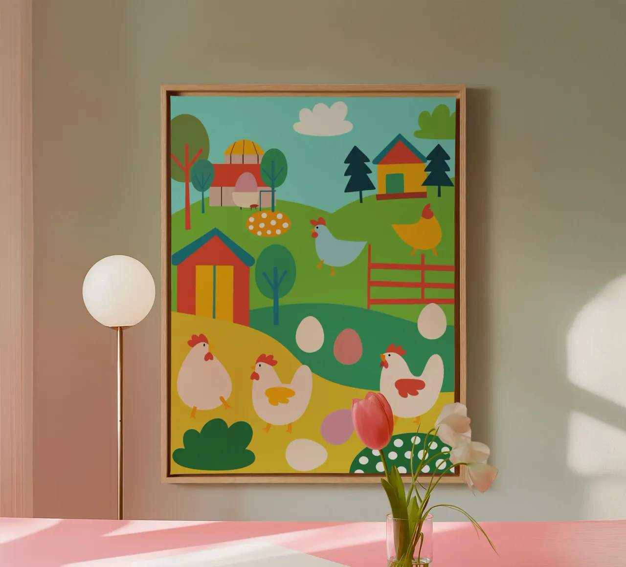 Hühneraufzucht Leinwand von CUTE ANIMALS