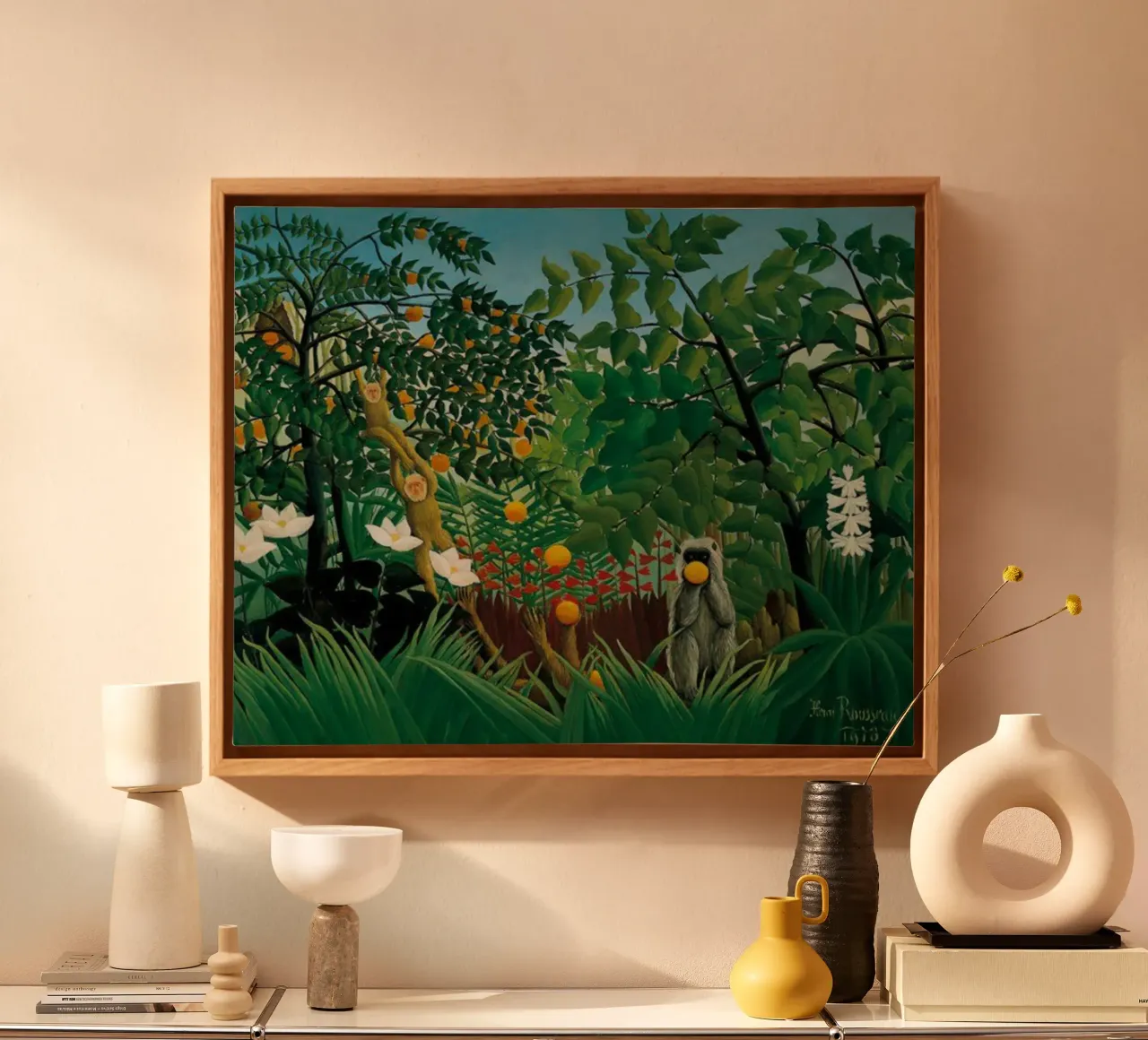 hangende aap canvas met Baklijst van taylor shop
