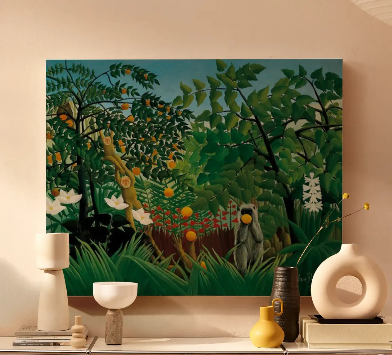 hangende aap canvas met Baklijst van taylor shop