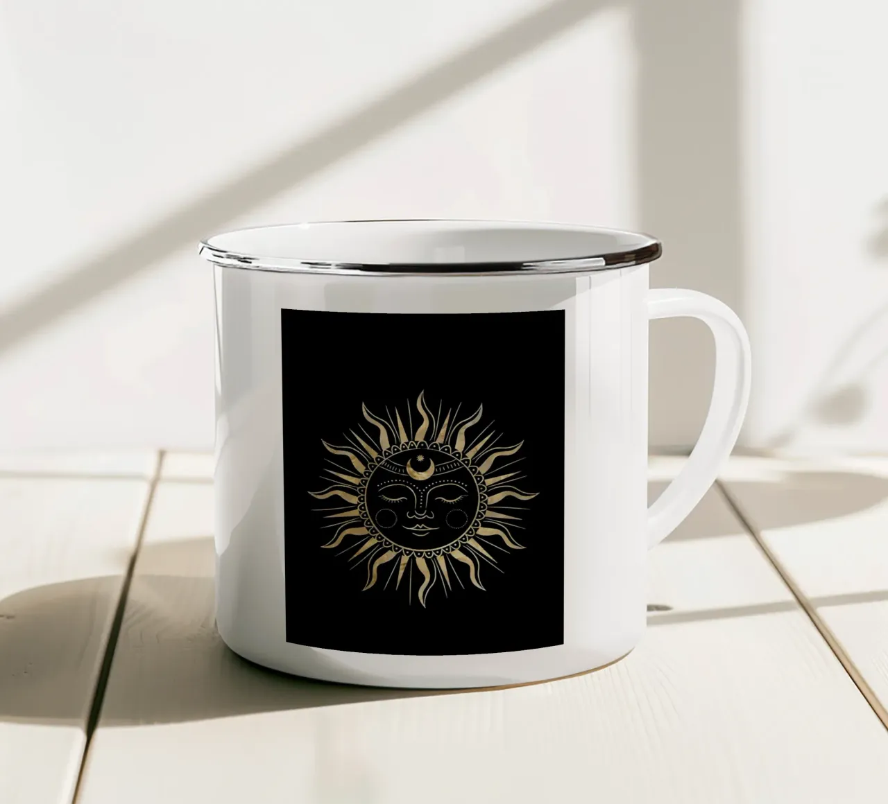 Notte e giorno uniti tazza in smalto da Olivia Creator