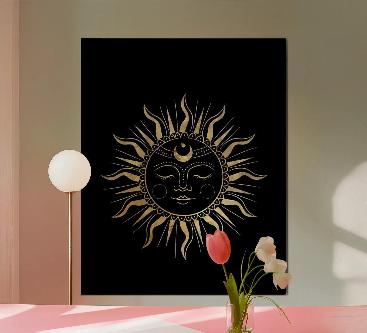 Notte e giorno uniti poster con telaio in plastica da Olivia Creator