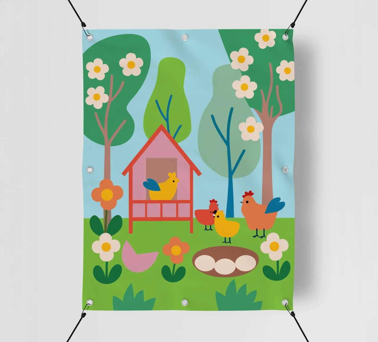 Allevare polli telo in pvc da CUTE ANIMALS