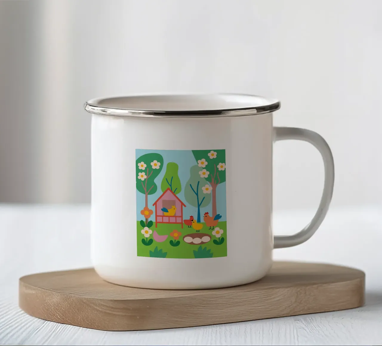 Allevare polli tazza in smalto da CUTE ANIMALS