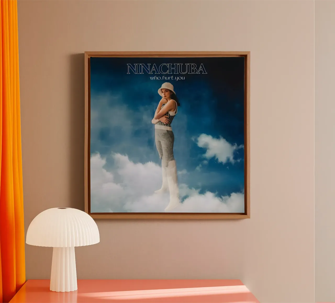 Nina Chuba blauw canvas met Baklijst van vintage