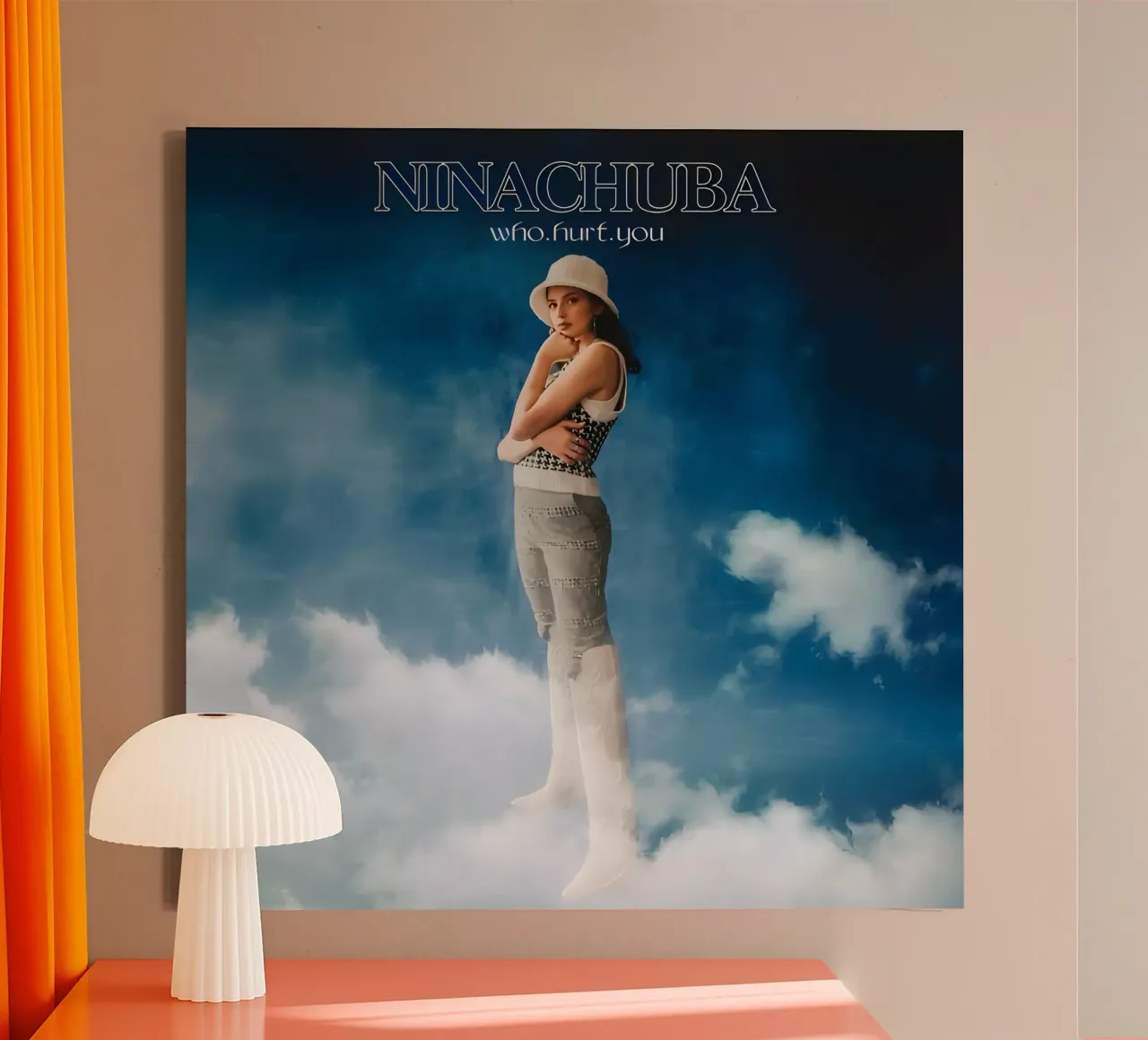 Nina Chuba blauw canvas met Baklijst van vintage