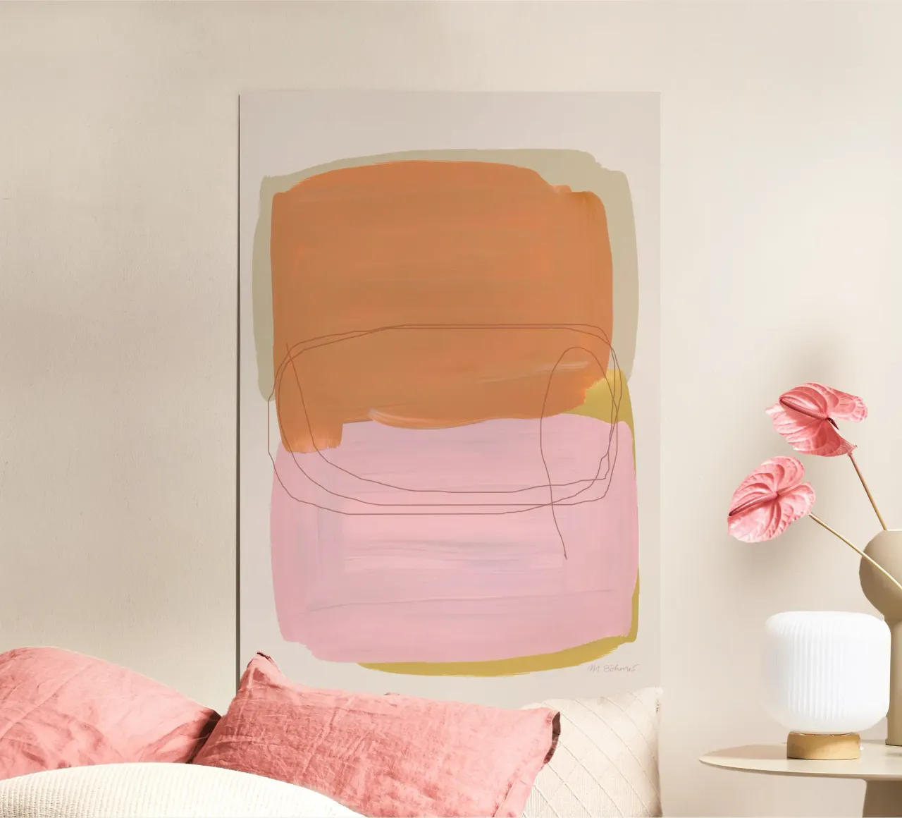Abstract Brush Strokes 121 poster da Mareike Böhmer