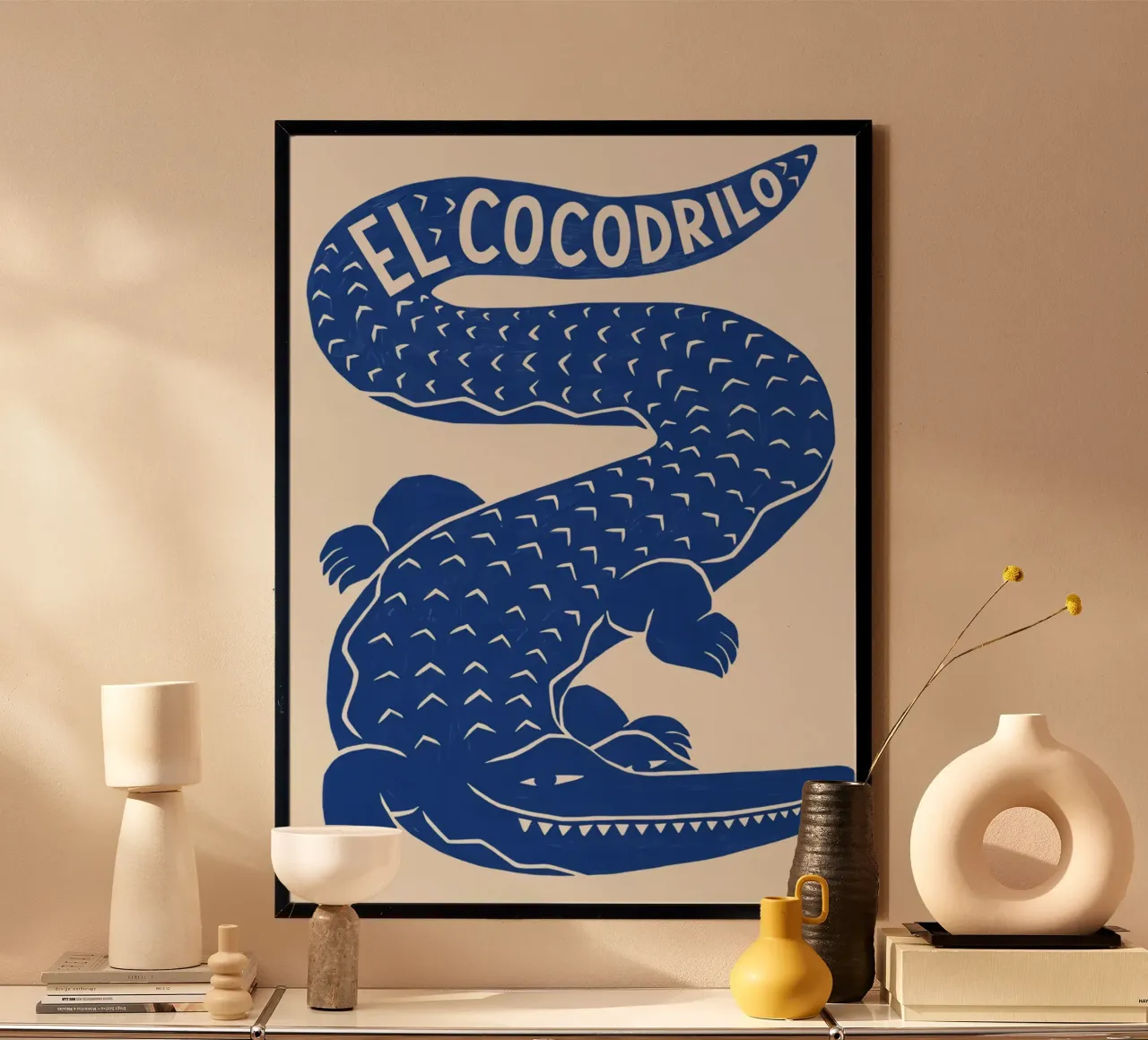I coccodrilli poster con telaio in plastica da animals_studio