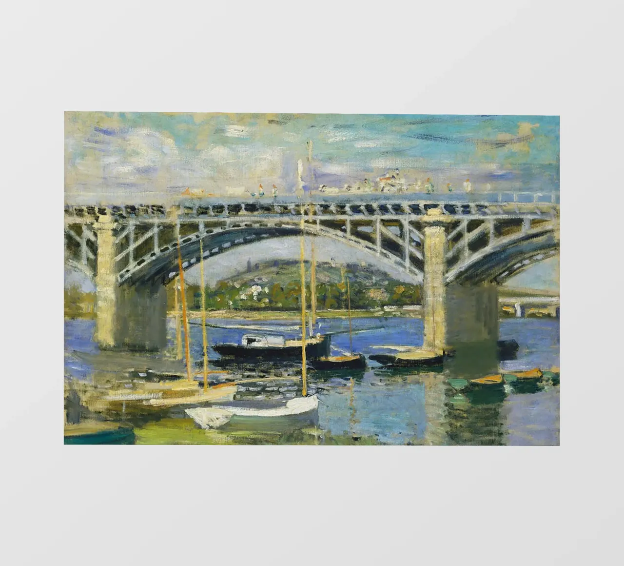 Ponte sul fiume ad Argenteuil pellicola backlit da RodneyArt