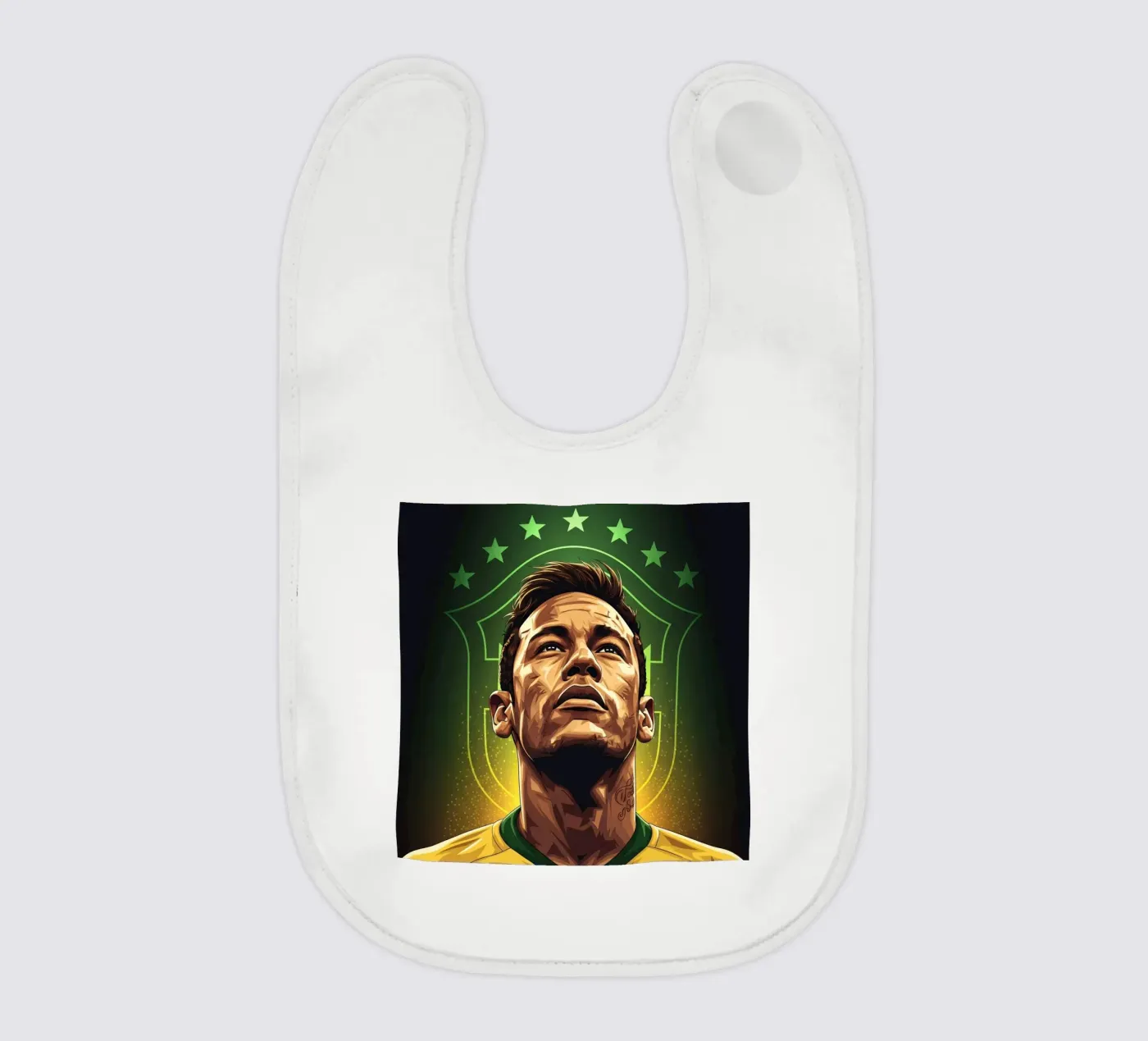 Neymar baby bib by Lembayung art