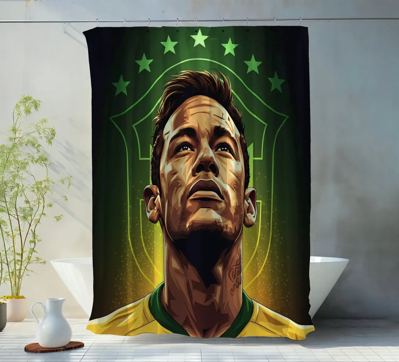 Neymar rideau de douche de Lembayung art