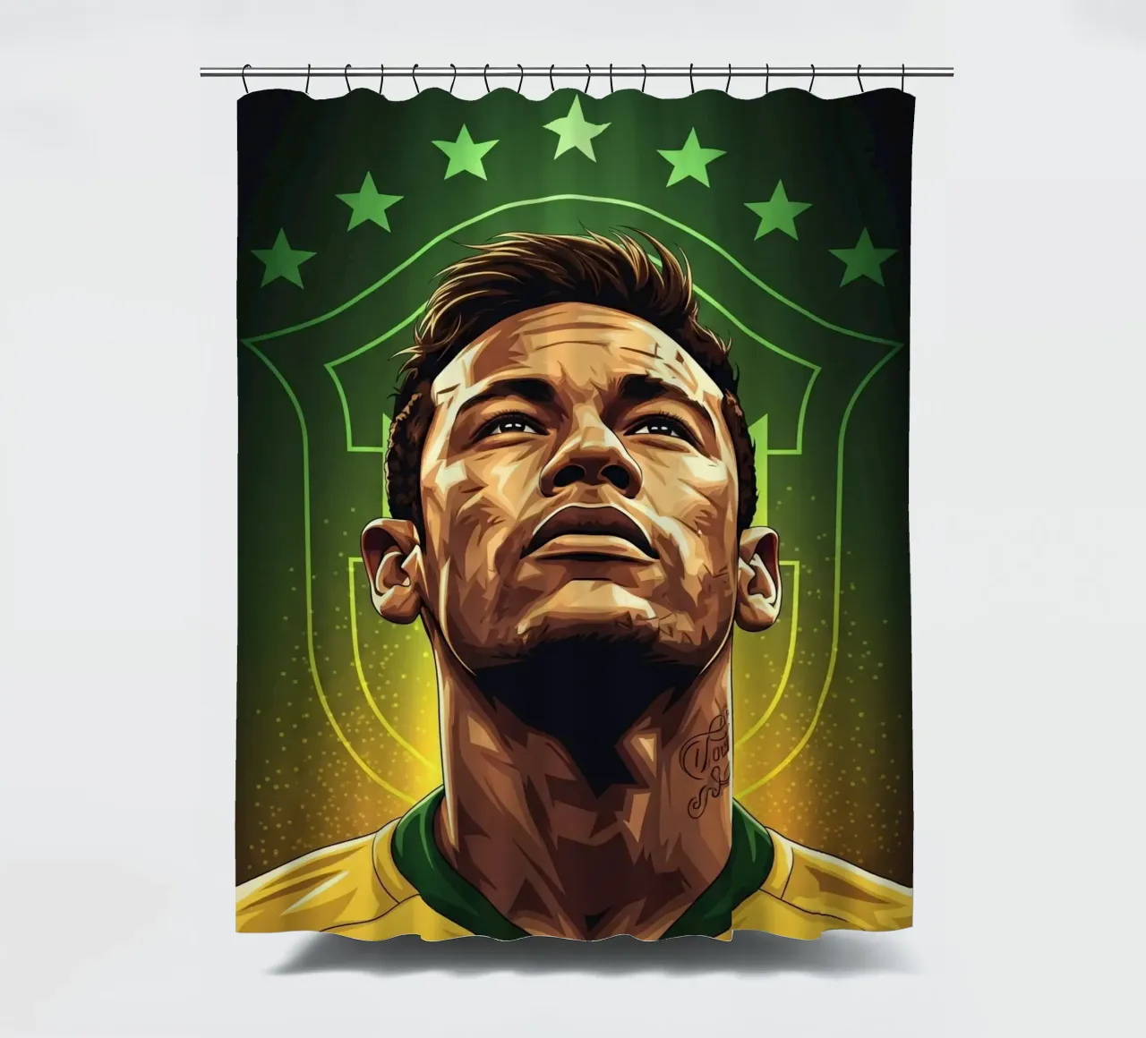 Neymar rideau de douche de Lembayung art