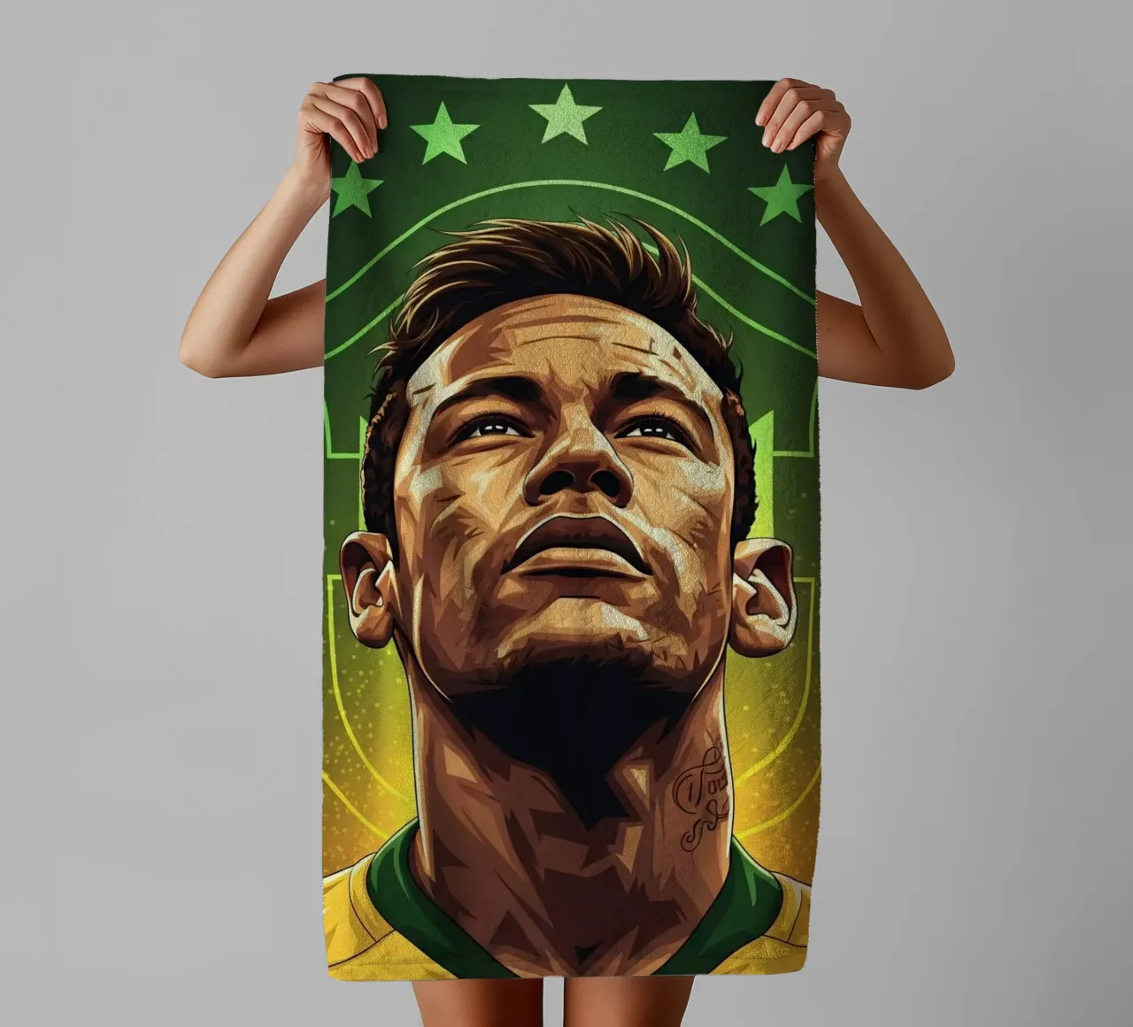 Neymar asciugamano da bagno da Lembayung art