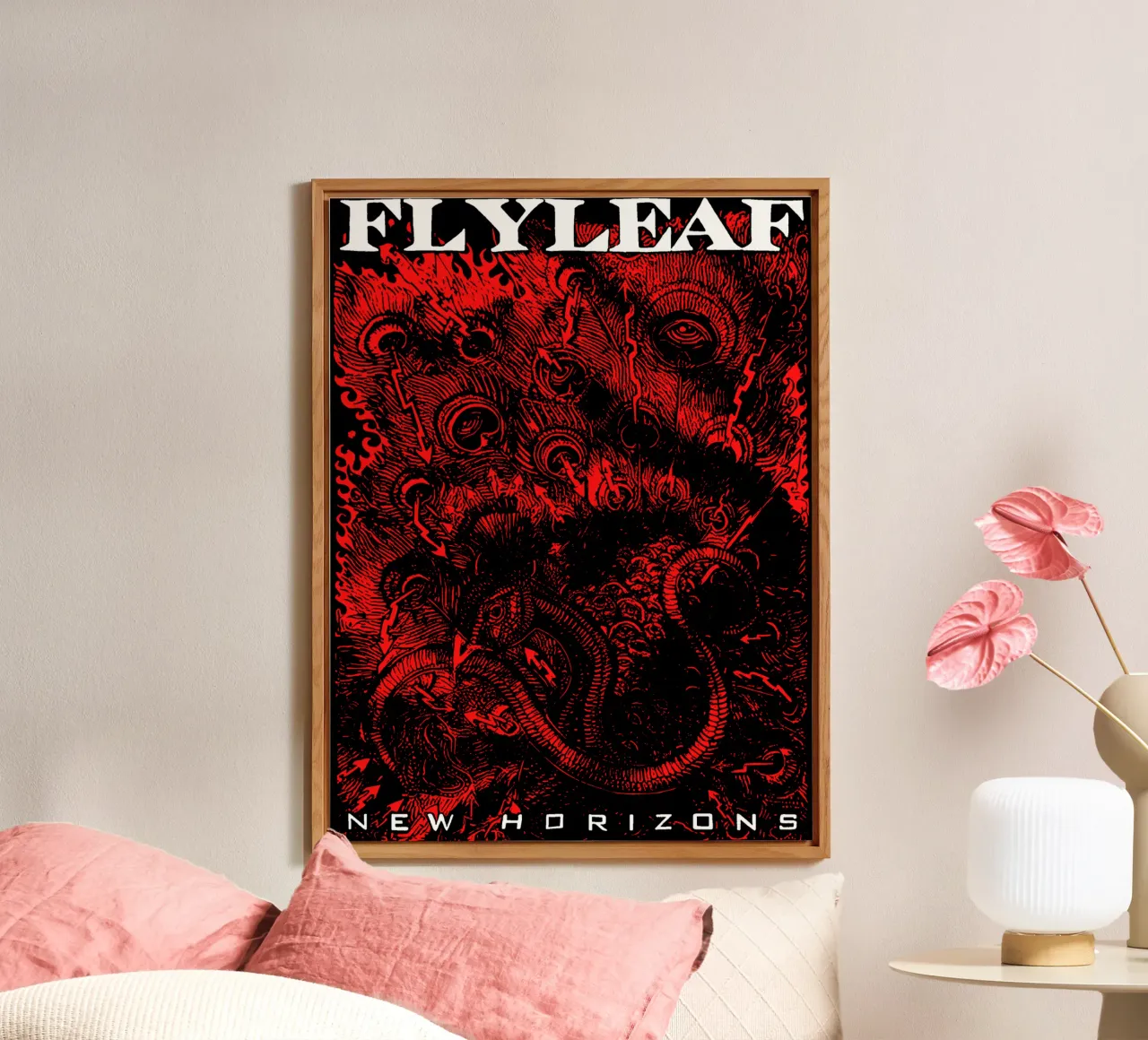 Maglietta classica Red Peacock Flyleaf alluminio dibond da ngrhdesignco