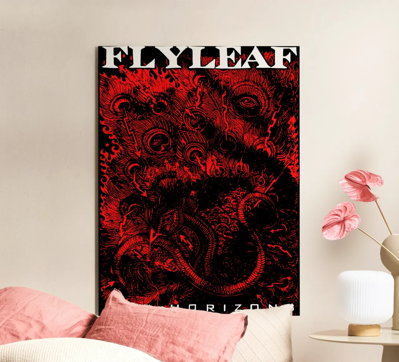 Maglietta classica Red Peacock Flyleaf alluminio dibond da ngrhdesignco
